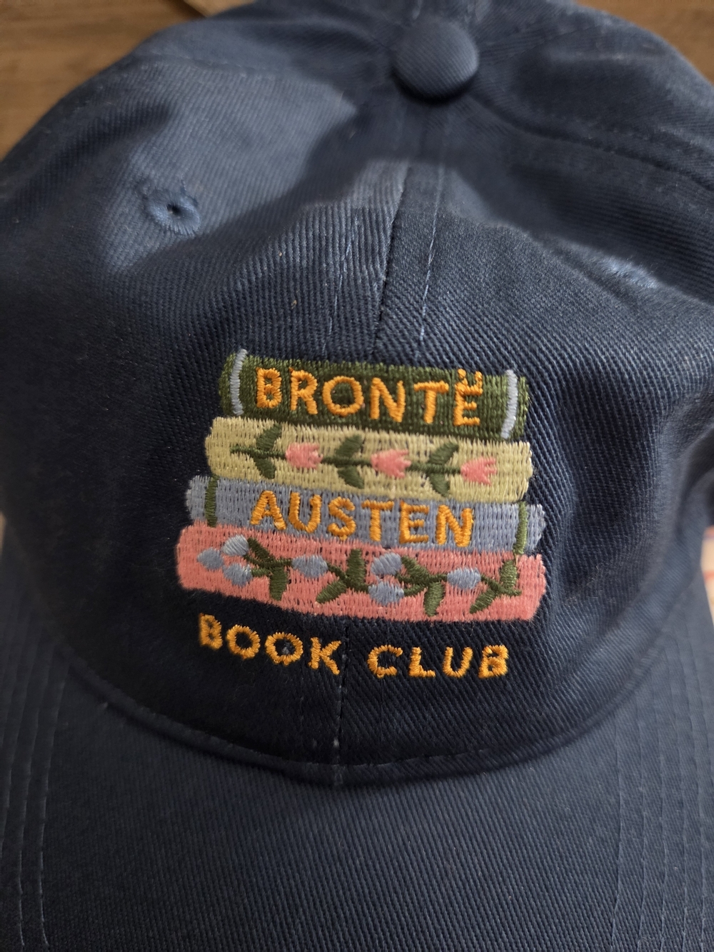 Rifle Paper Co. Ladies Night Book Club Navy Baseball Cap NWT, Adjustable OSFM - Picture 2 of 7
